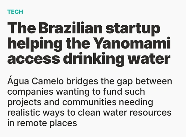 Imagem de printscreen de sites onde a Água Camelo aparece