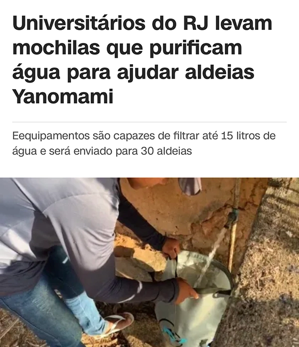 Imagem de printscreen de sites onde a Água Camelo aparece